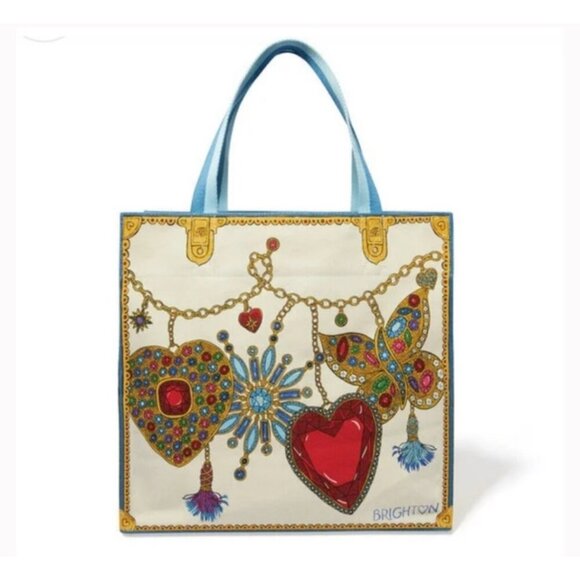 Brighton Glittering Love Canvas Tote Bag - Picture 1 of 11